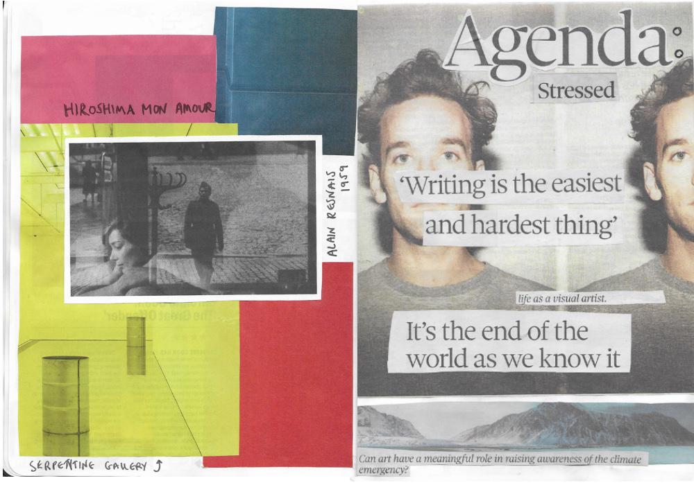 A page of collage from Adam Westbrook’s sketchbook