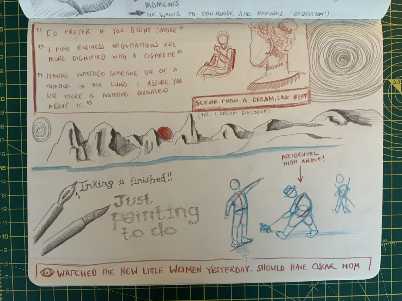 Pages from Adam Westbrook’s sketchbook