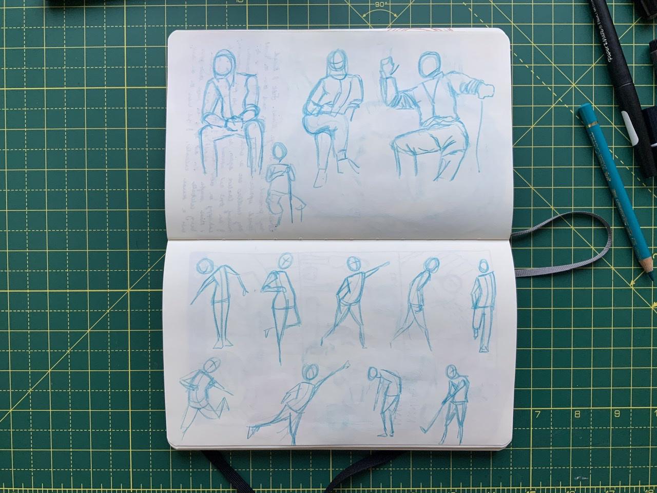 A page from Adam Westbrook’s sketchbook