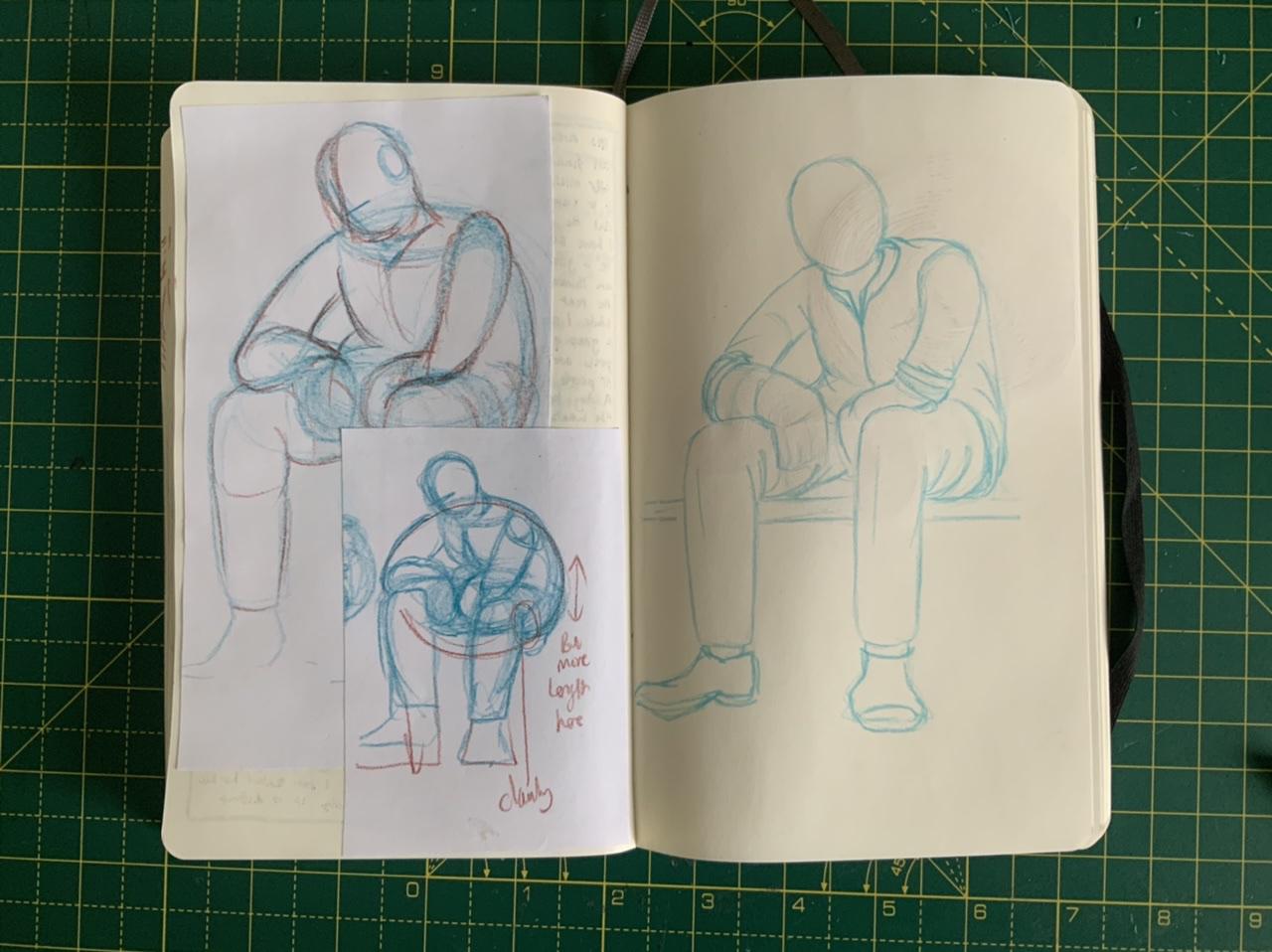 A page from Adam Westbrook’s sketchbook