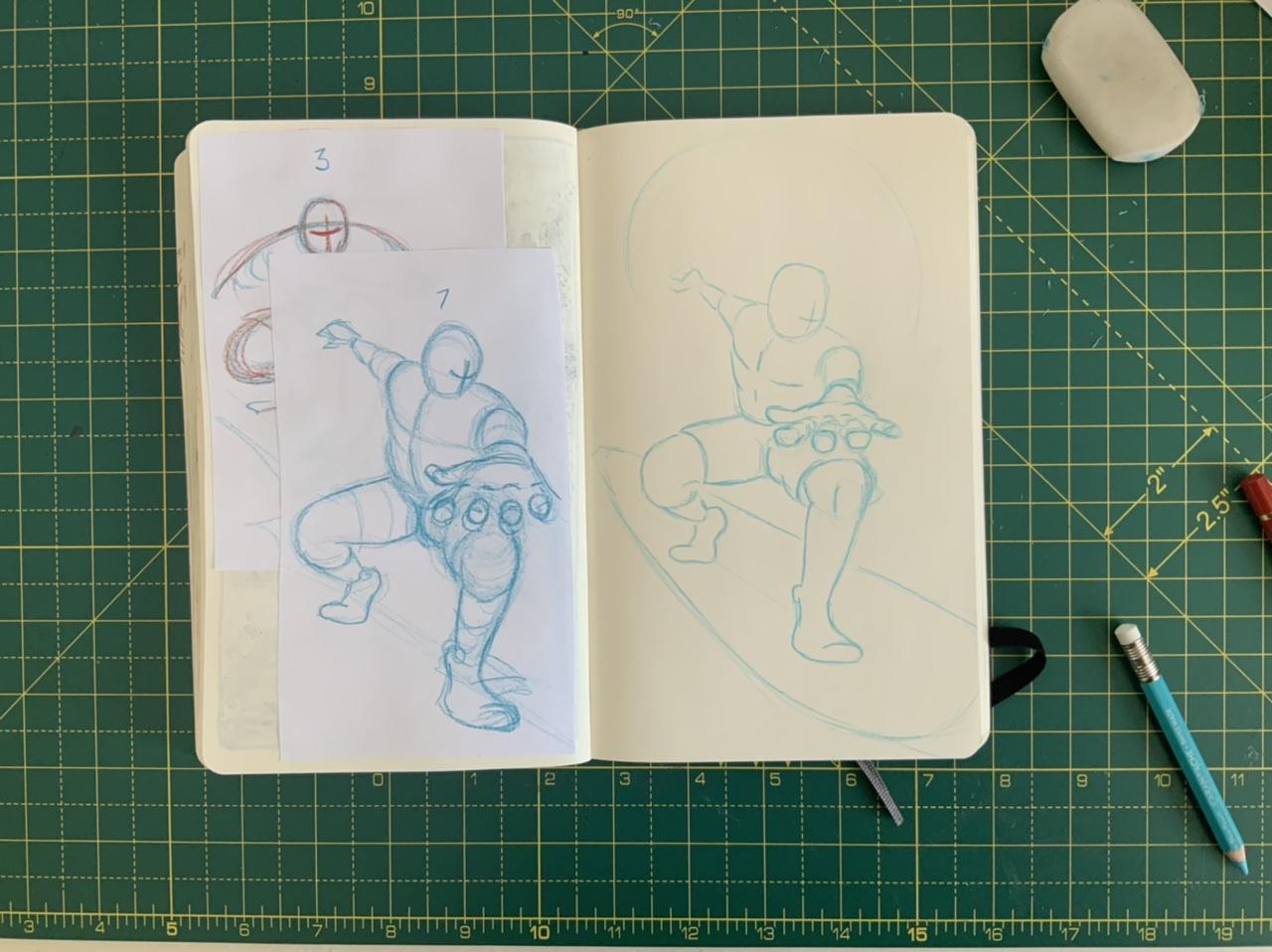 A page from Adam Westbrook’s sketchbook