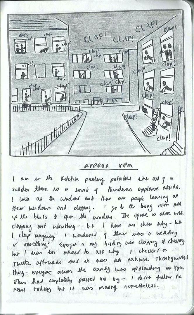 A comic journal page from Adam Westbrook’s sketchbook