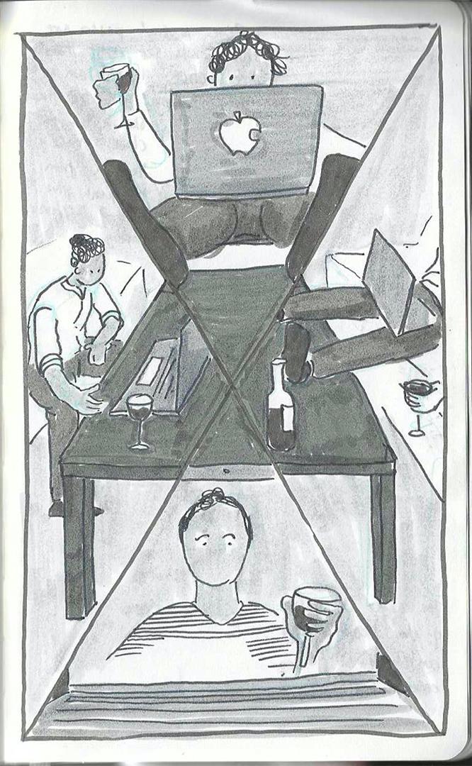 A comic journal page from Adam Westbrook’s sketchbook