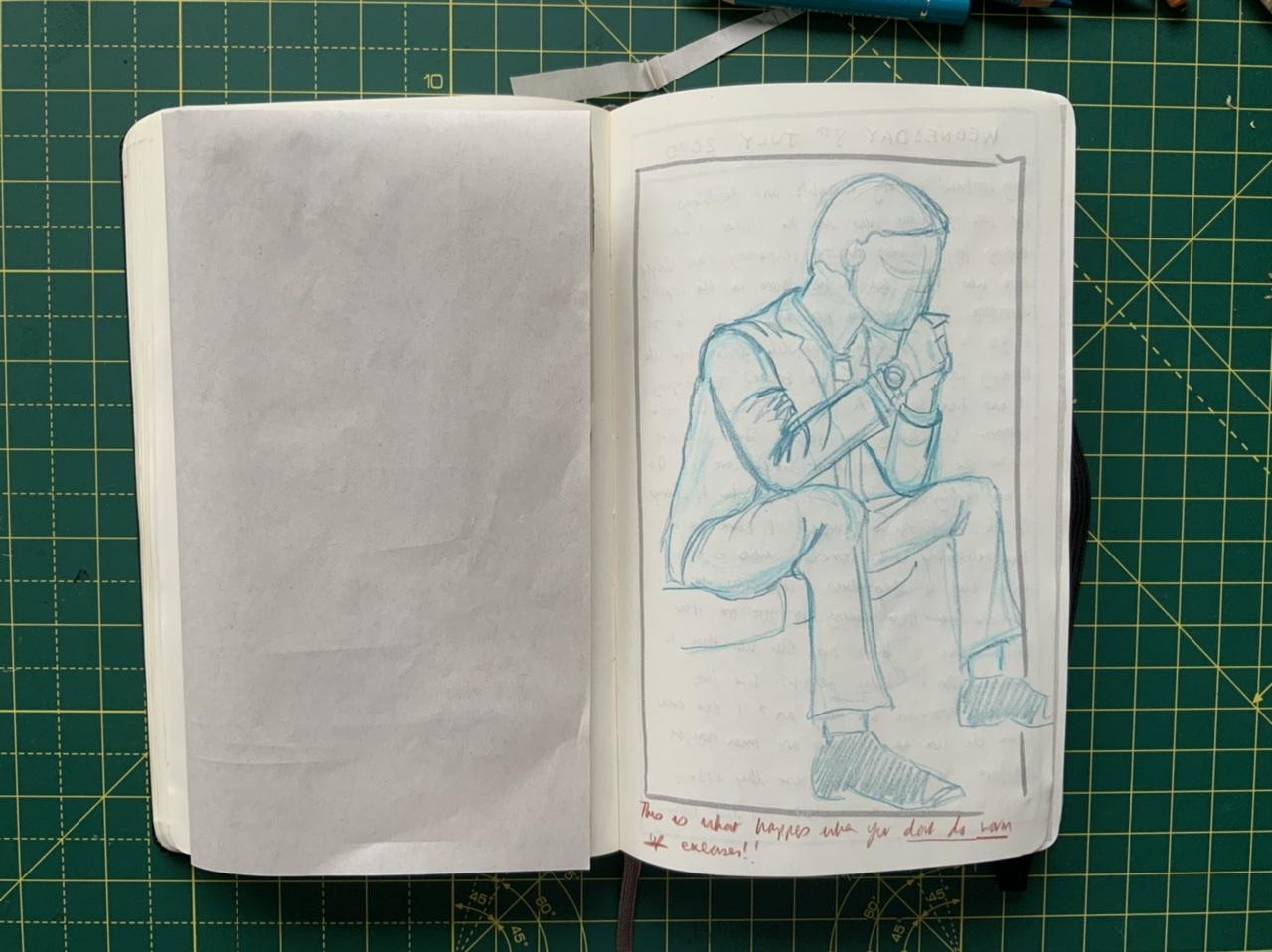 A page from Adam Westbrook’s sketchbook