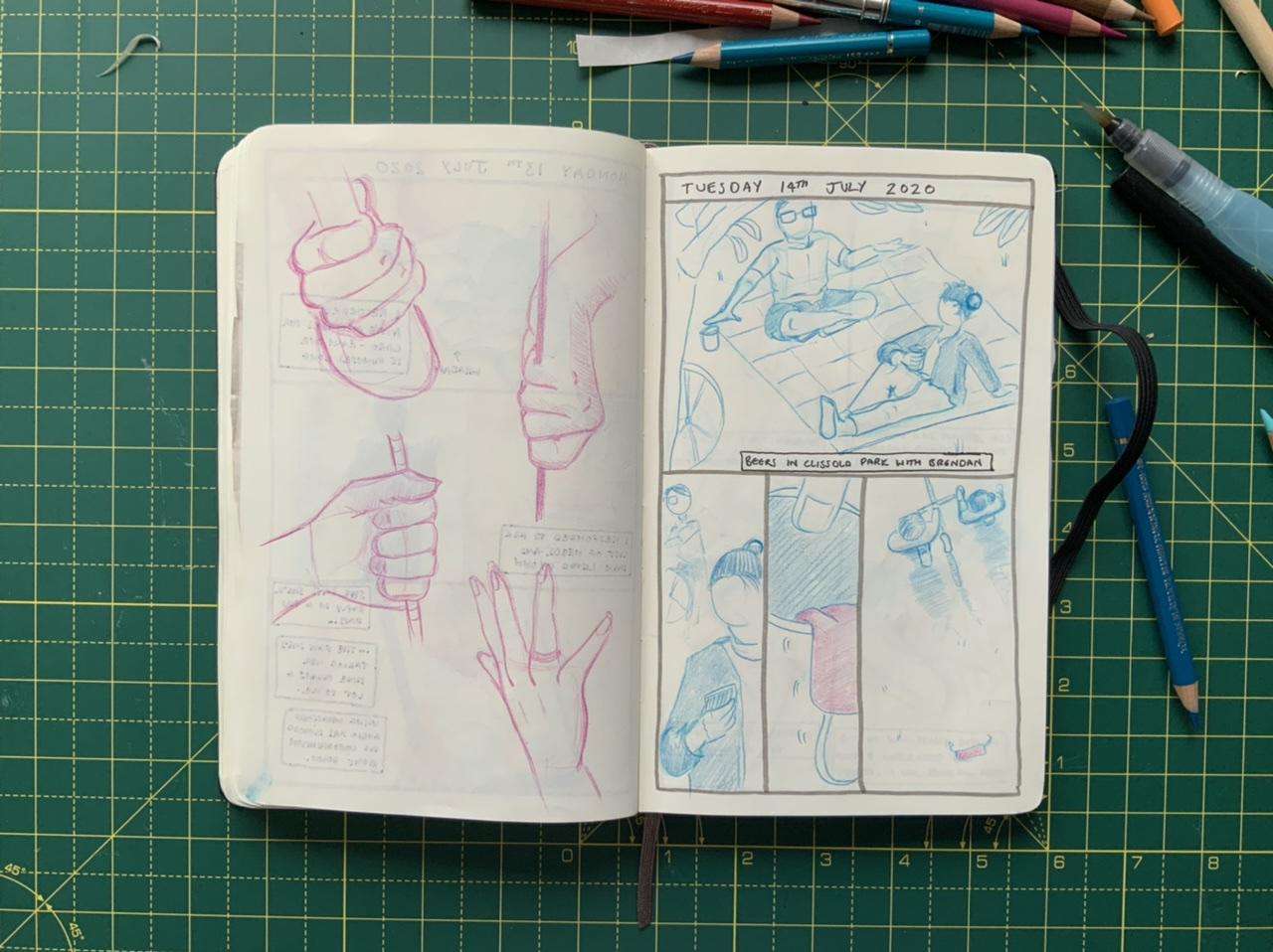 A page from Adam Westbrook’s sketchbook