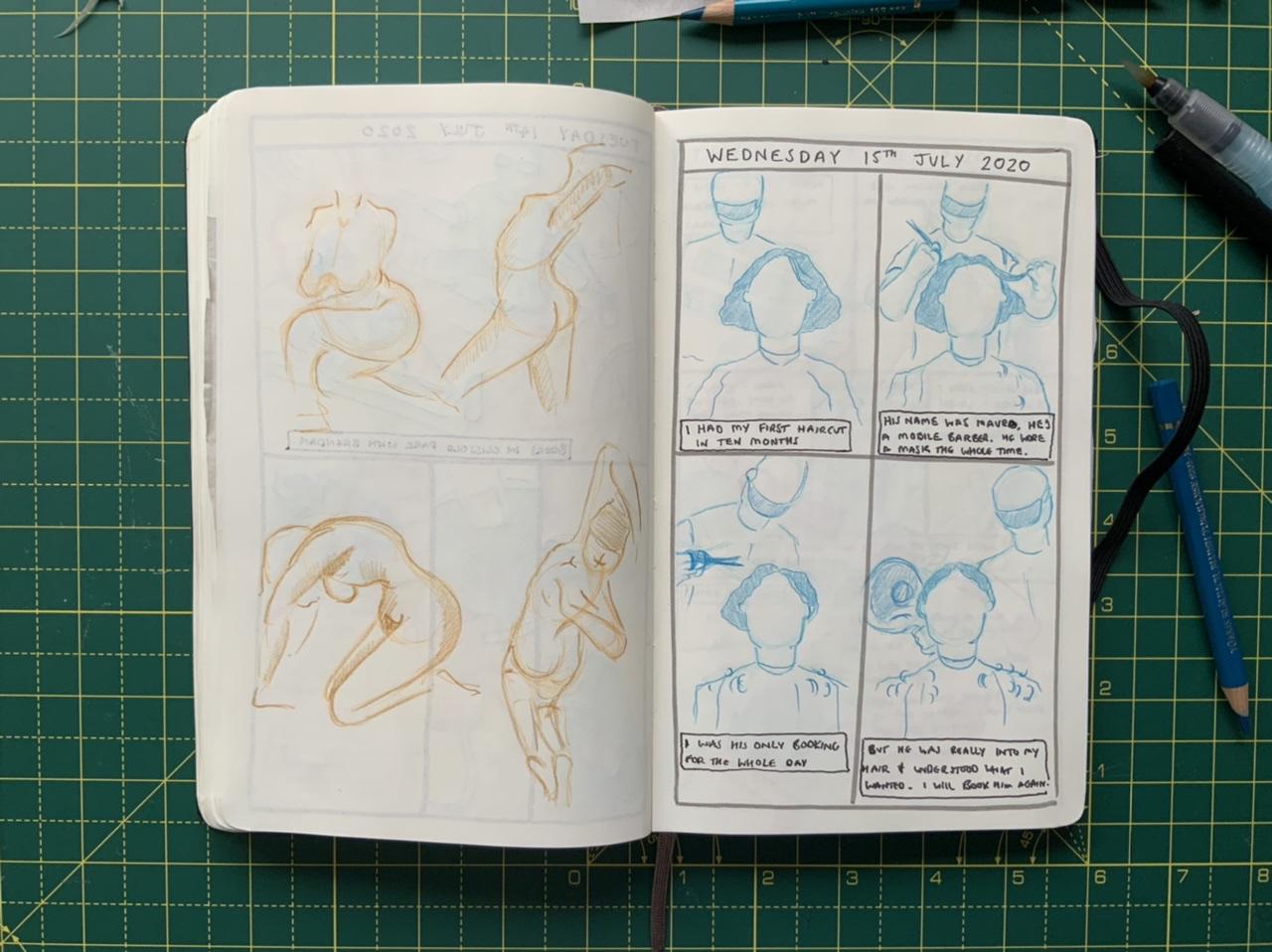 A page from Adam Westbrook’s sketchbook