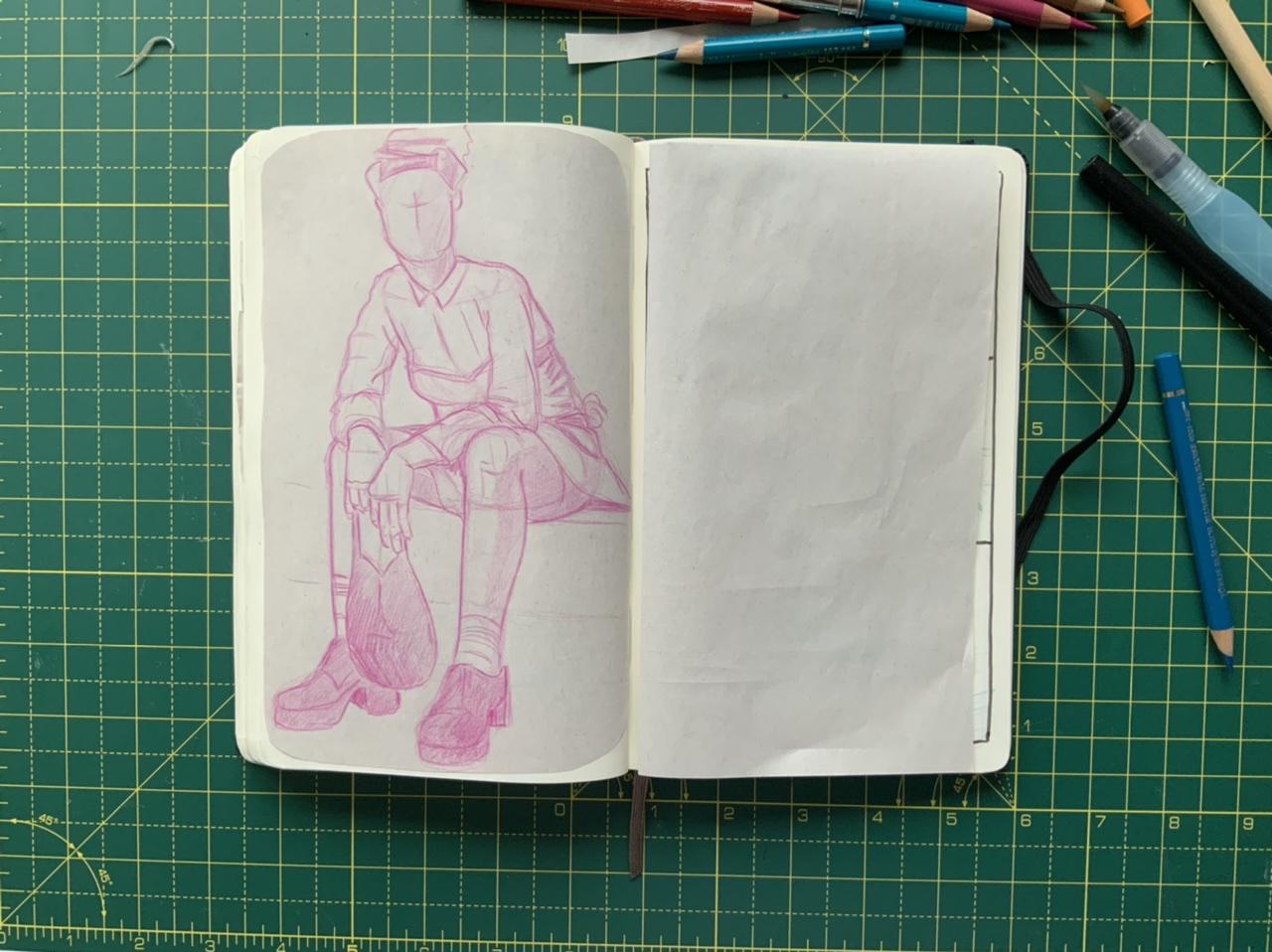 A page from Adam Westbrook’s sketchbook