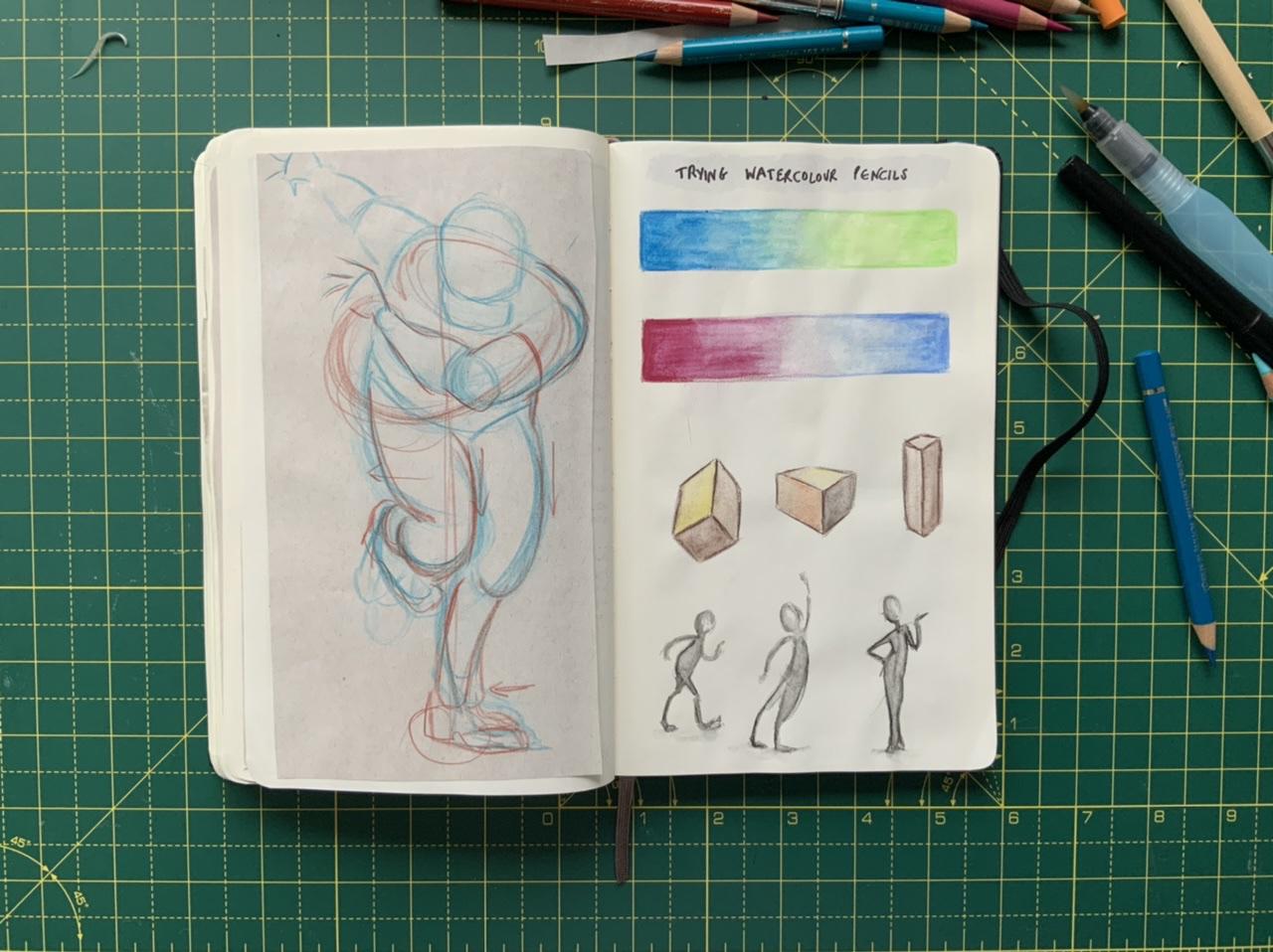 A page from Adam Westbrook’s sketchbook