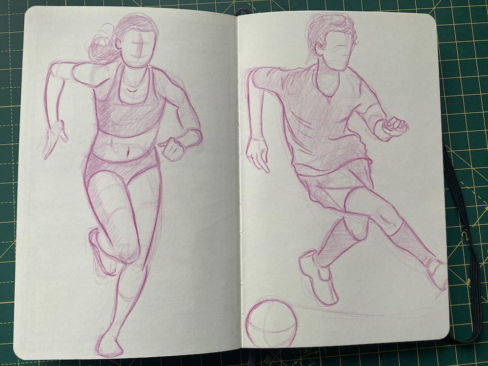 Figure sketches by Adam Westbrook