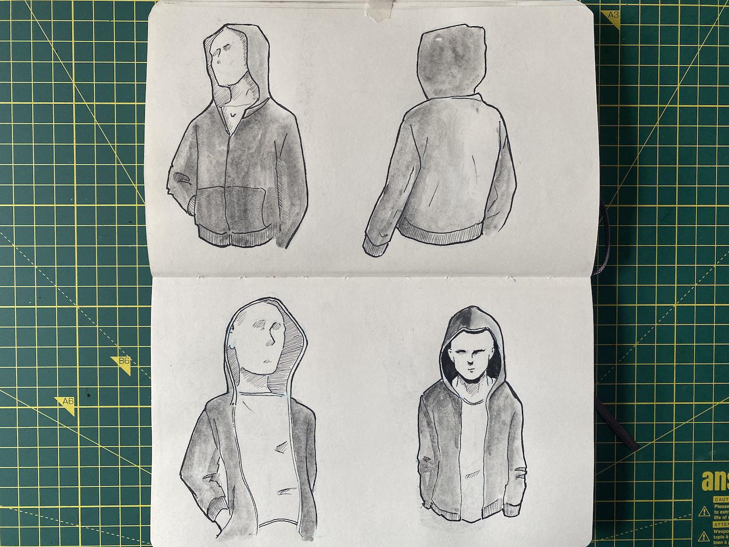A page from Adam&rsquo;s sketchbook