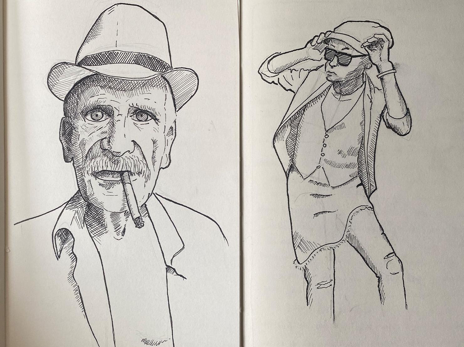 A page from Adam&rsquo;s sketchbook