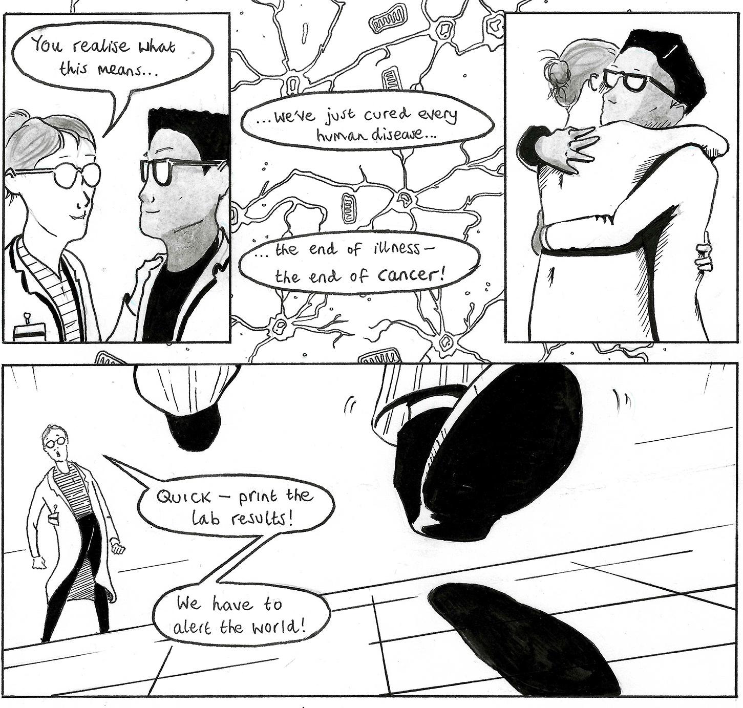 A few panels from “Connection Error”, by Adam Westbrook