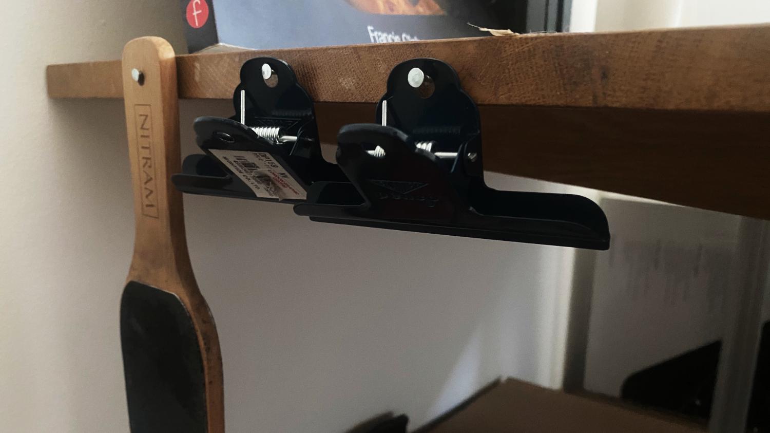 A photograph of Adam’s customized art desk