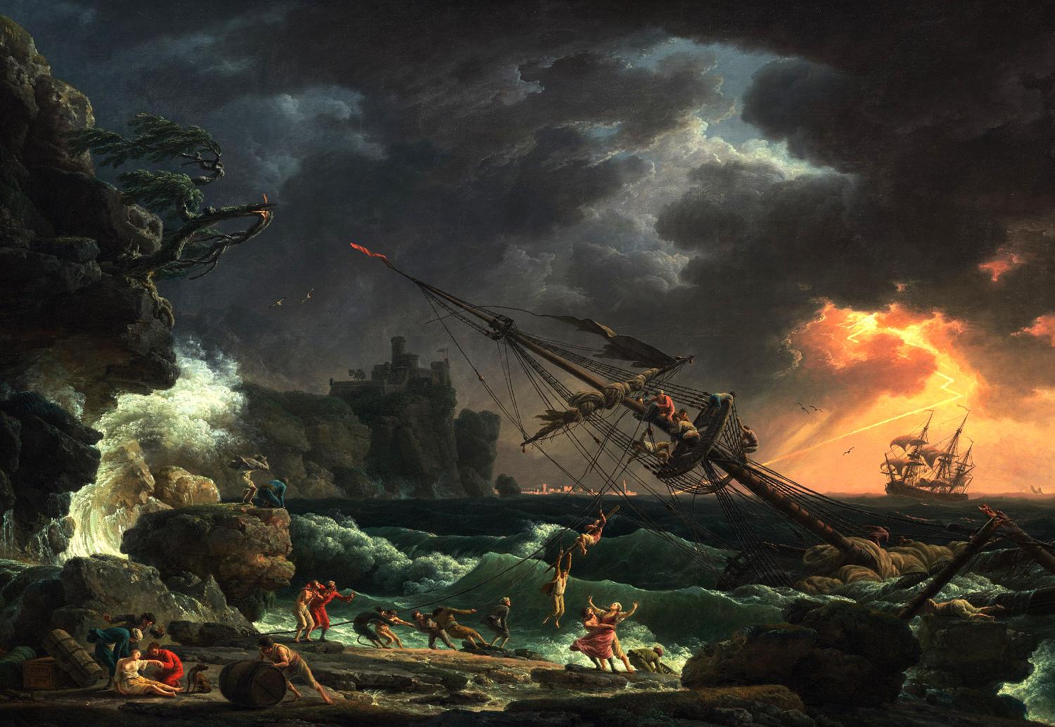 &ldquo;The Shipwreck&rdquo; (1772) A painting by Claude-Joseph Vernet