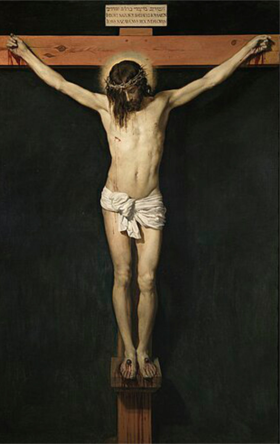The oil painting Christ Crucified by Diego Velaquez