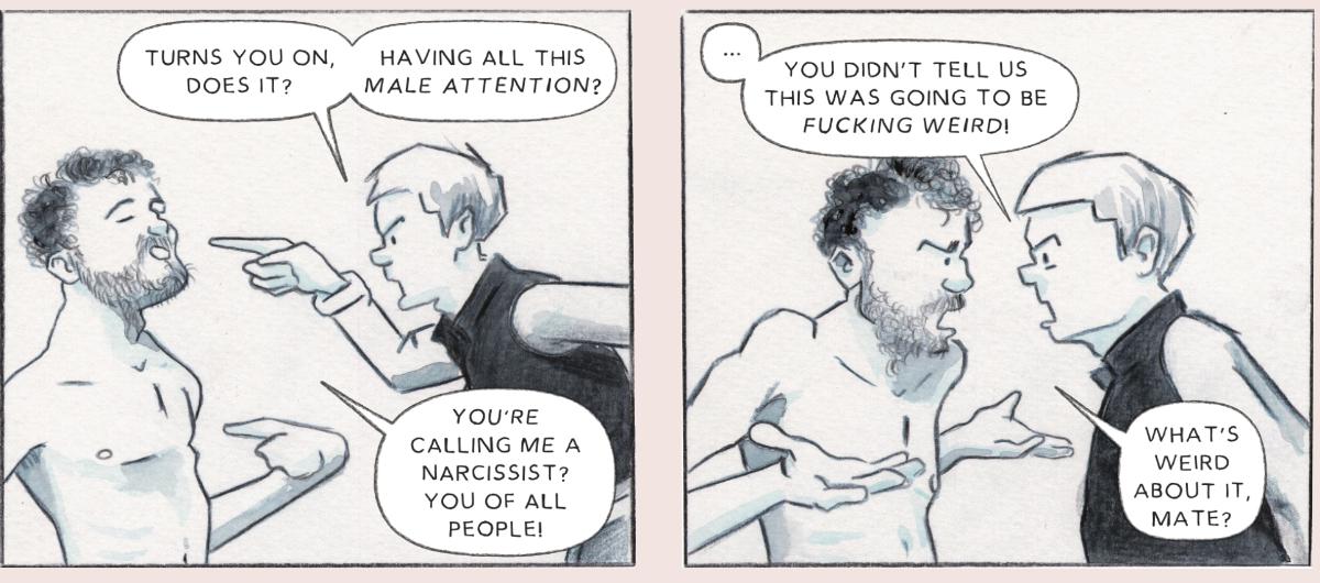 A panel from chapter 7 of Absolute Legend, To Be Fair, a graphic novel by Adam Westbrook